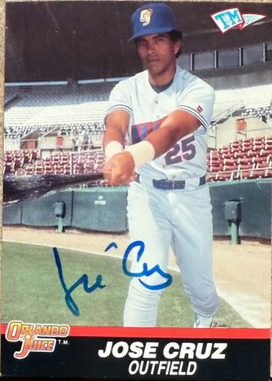 Jose Cruz Autographed 1989-90 T&M Senior League #26 