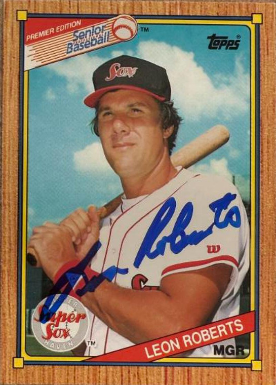 Leon Roberts Autographed 1989 Topps Senior League #113 MGR