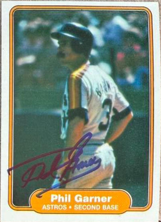 Phil Garner Autographed 1982 Fleer #216 Houston Astros Card