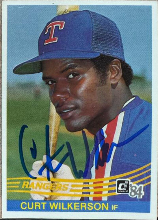 Curtis Wilkerson Autographed 1984 Donruss #99 Texas Rangers Card