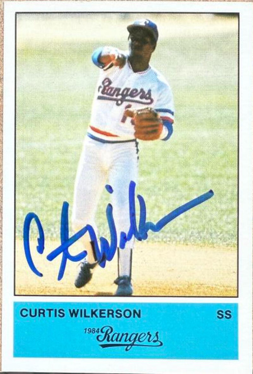 SOLD 163992 Curtis Wilkerson Autographed 1984 Jarvis Press Texas Rangers SGA #NNO 