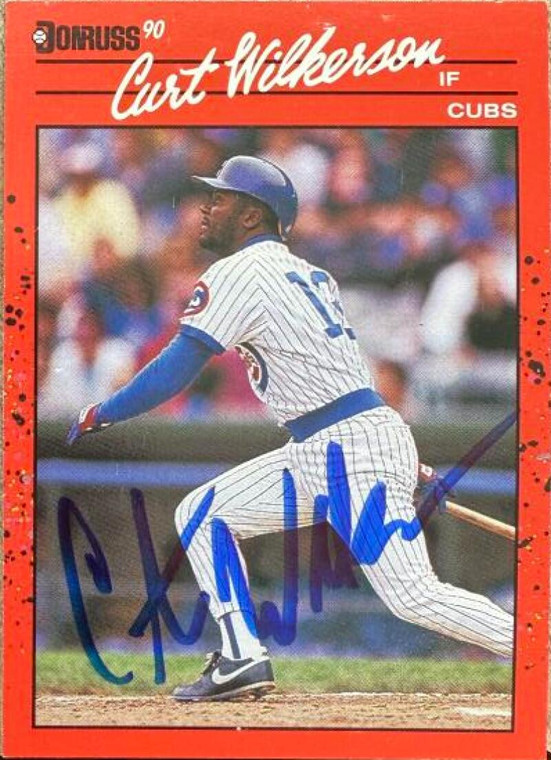 Curtis Wilkerson Autographed 1990 Donruss #608