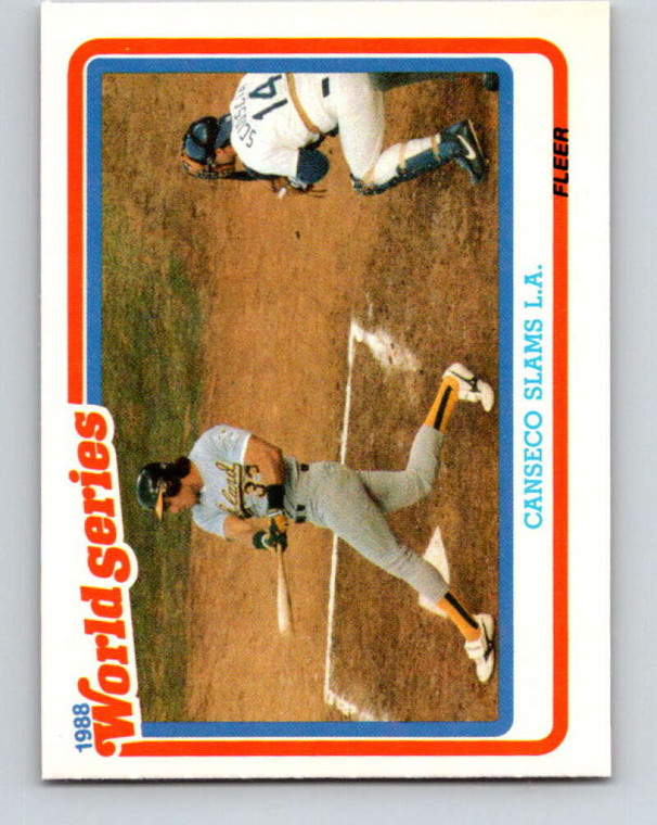 SOLD 164137 1989 Fleer World Series #3 Jose Canseco NM-MT  Oakland Athletics 