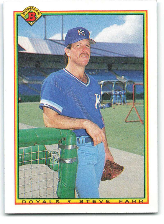 1990 Bowman #366 Steve Farr VG Kansas City Royals 