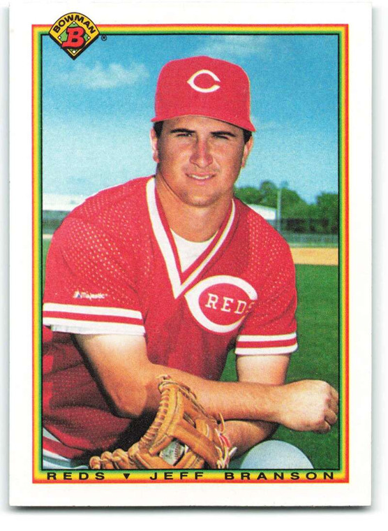 1990 Bowman #52 Jeff Branson VG RC Rookie Cincinnati Reds 