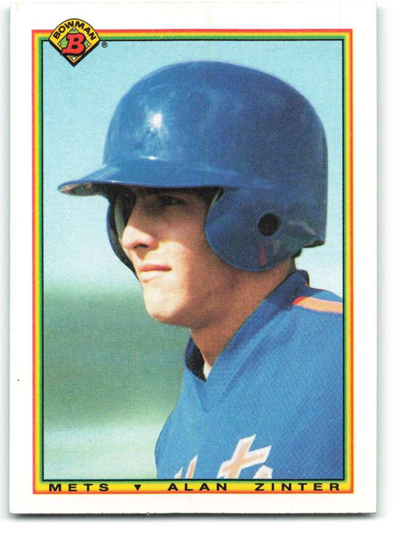 1990 Bowman #135 Alan Zinter VG RC Rookie New York Mets 