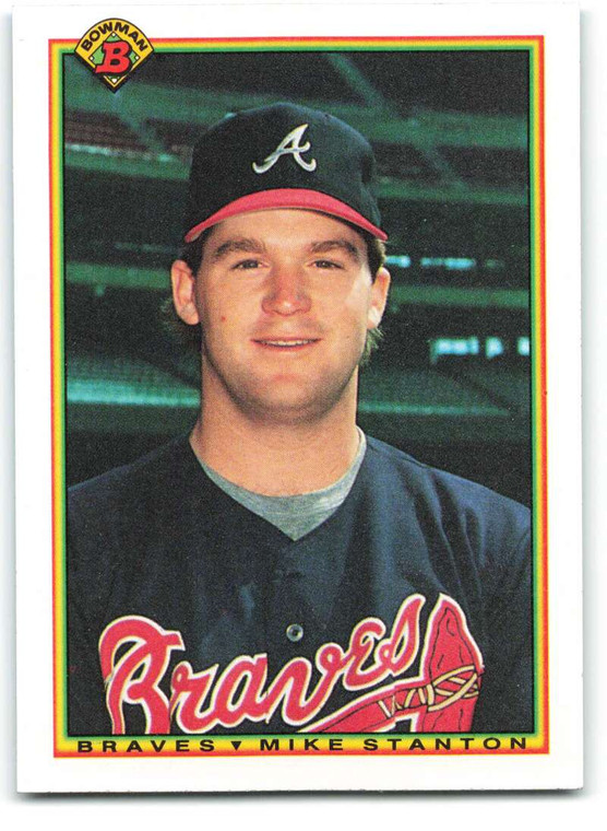1990 Bowman #4 Mike Stanton VG RC Rookie Atlanta Braves 