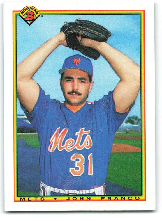 1990 Bowman #128 John Franco VG New York Mets 