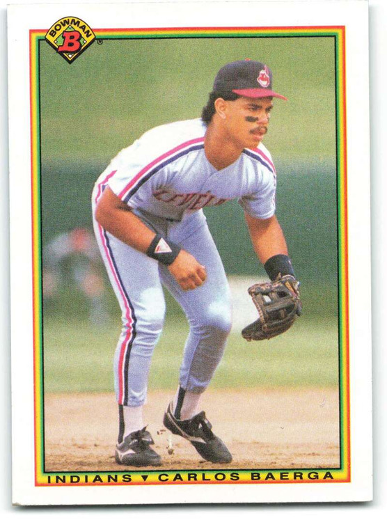 1990 Bowman #339 Carlos Baerga VG RC Rookie Cleveland Indians 