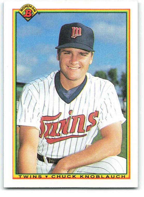 1990 Bowman #415 Chuck Knoblauch VG RC Rookie Minnesota Twins 