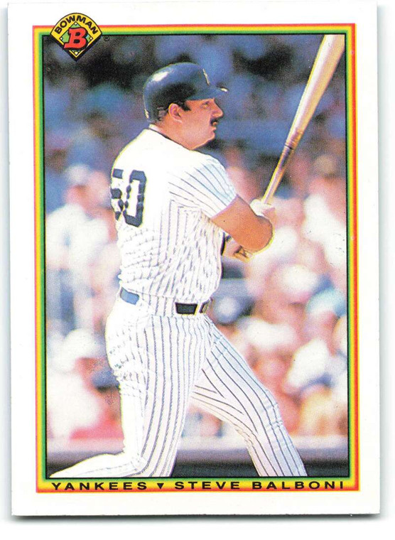 1990 Bowman #436 Steve Balboni VG New York Yankees 