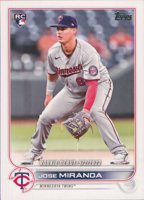 2022 Topps Update #US5 Jose Miranda NM-MT Minnesota Twins 