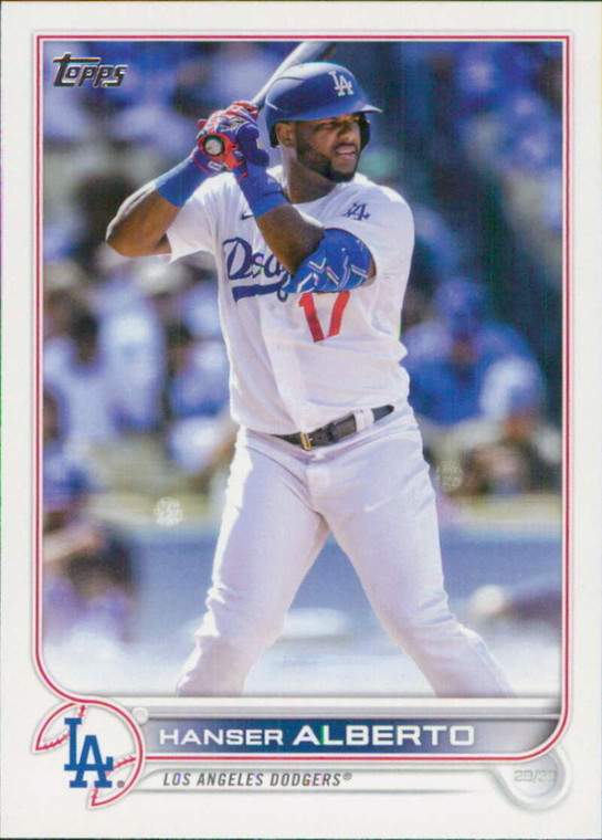 2022 Topps Update #US196 Hanser Alberto NM-MT Los Angeles Dodgers 