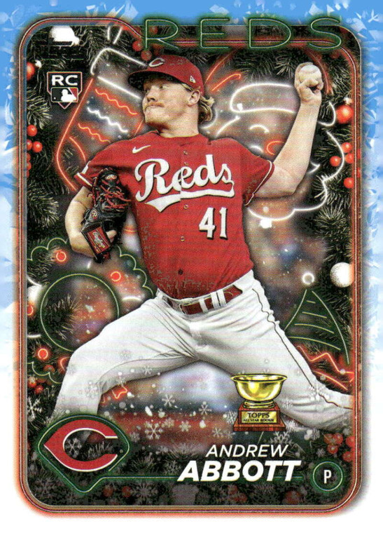 2024 Topps Holiday #H82 Andrew Abbott NM-MT  RC Rookie Cincinnati Reds 