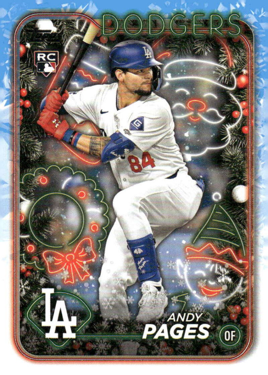 2024 Topps Holiday #H103 Andy Pages NM-MT  RC Rookie Los Angeles Dodgers 