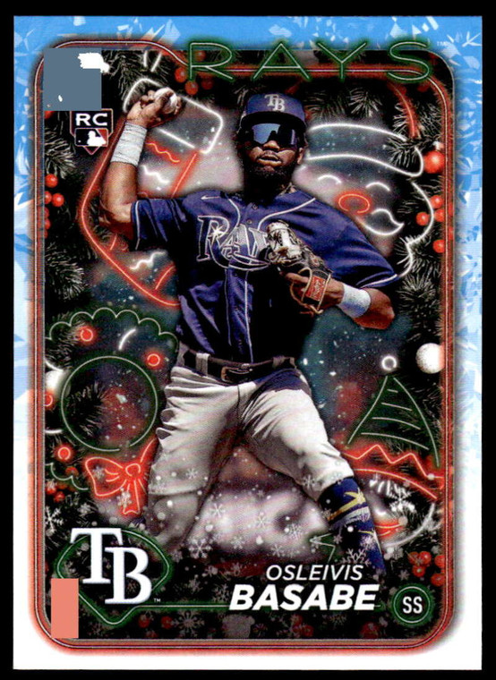 2024 Topps Holiday #H118 Osleivis Basabe NM-MT  RC Rookie Tampa Bay Rays 