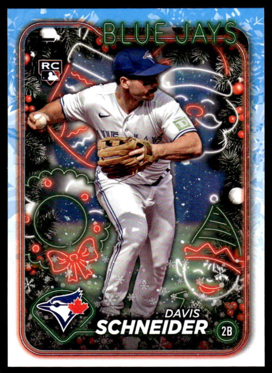 2024 Topps Holiday #H132 Davis Schneider NM-MT  RC Rookie Toronto Blue Jays 