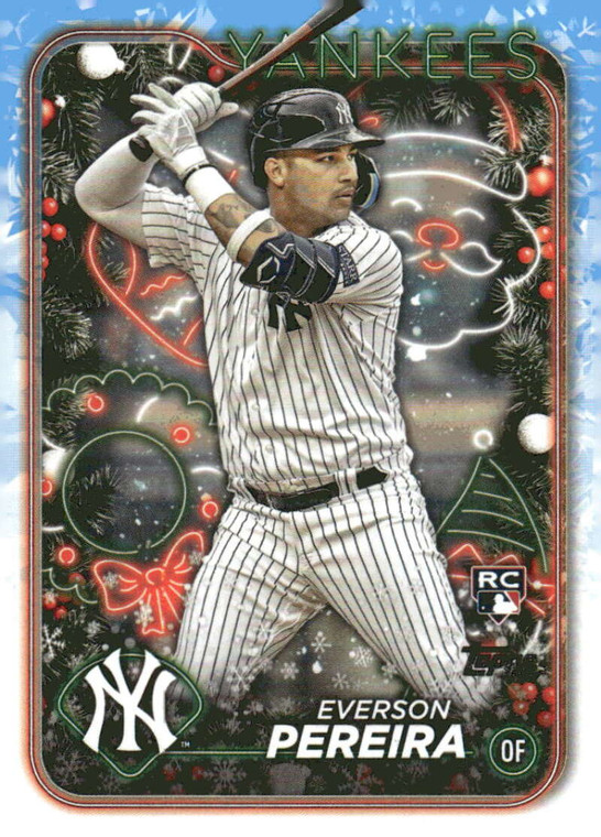 2024 Topps Holiday #H186 Everson Pereira NM-MT  RC Rookie New York Yankees 