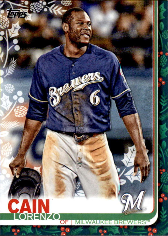 2019 Topps Holiday #HW119 Lorenzo Cain NM-MT  Milwaukee Brewers 