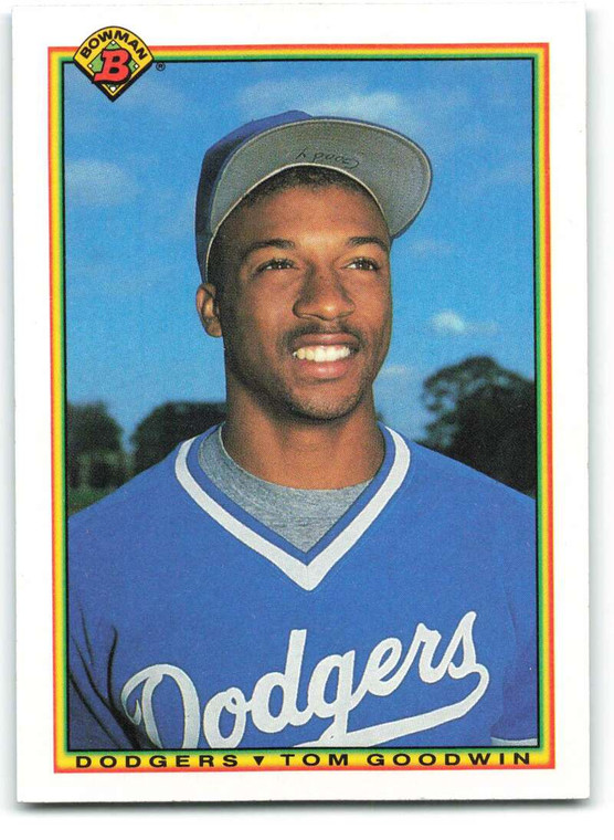 1990 Bowman #96 Tom Goodwin VG RC Rookie Los Angeles Dodgers 