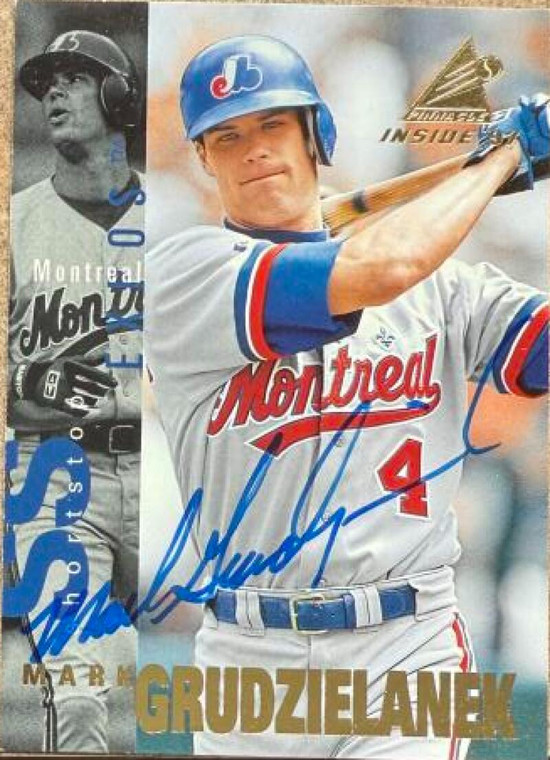 Mark Grudzielanek Autographed 1997 Pinnacle Inside #80 