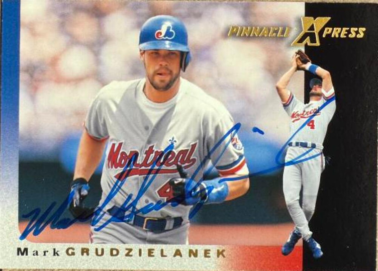 Mark Grudzielanek Autographed 1997 Pinnacle X-Press #83 