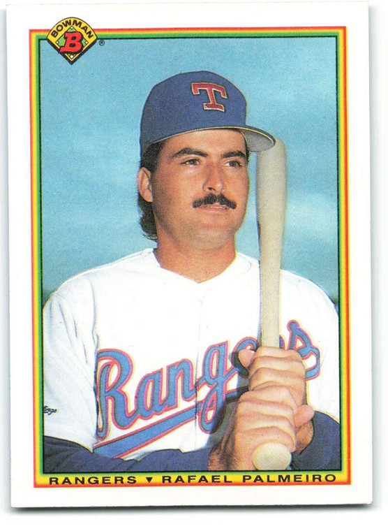 1990 Bowman #496 Rafael Palmeiro VG Texas Rangers 