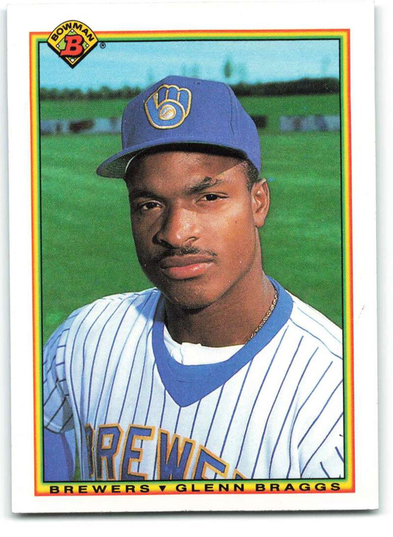1990 Bowman #403 Glenn Braggs VG Milwaukee Brewers 