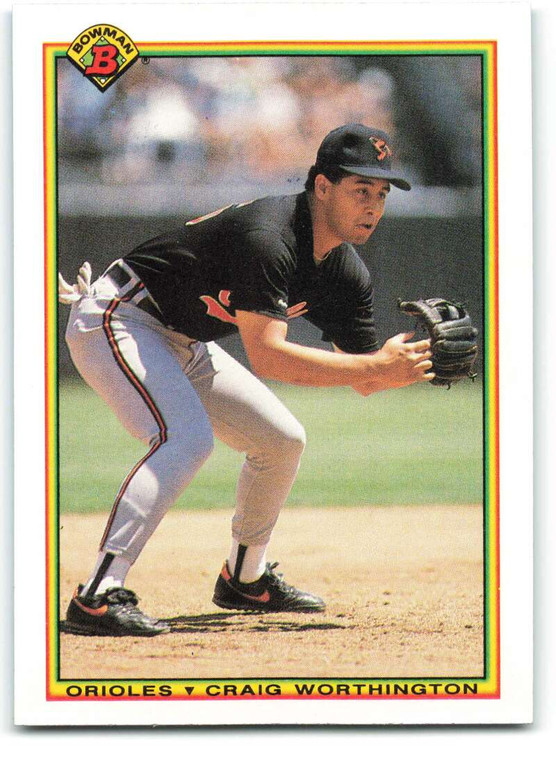 1990 Bowman #253 Craig Worthington VG Baltimore Orioles 