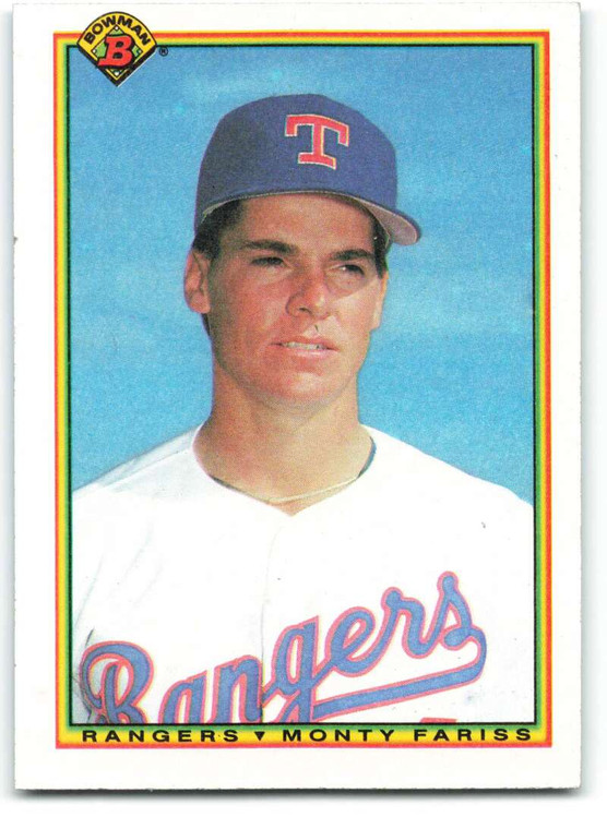 1990 Bowman #500 Monty Fariss VG Texas Rangers 