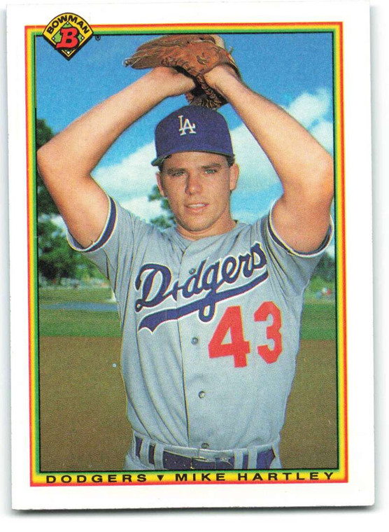 1990 Bowman #87 Mike Hartley VG RC Rookie Los Angeles Dodgers 