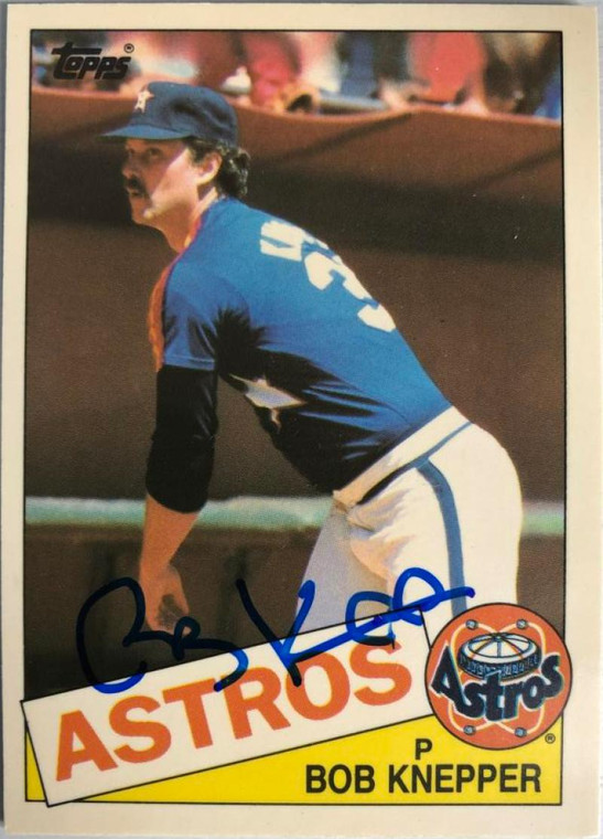 Bob Knepper Autographed 1985 Topps Tiffany #455 Houston Astros Card