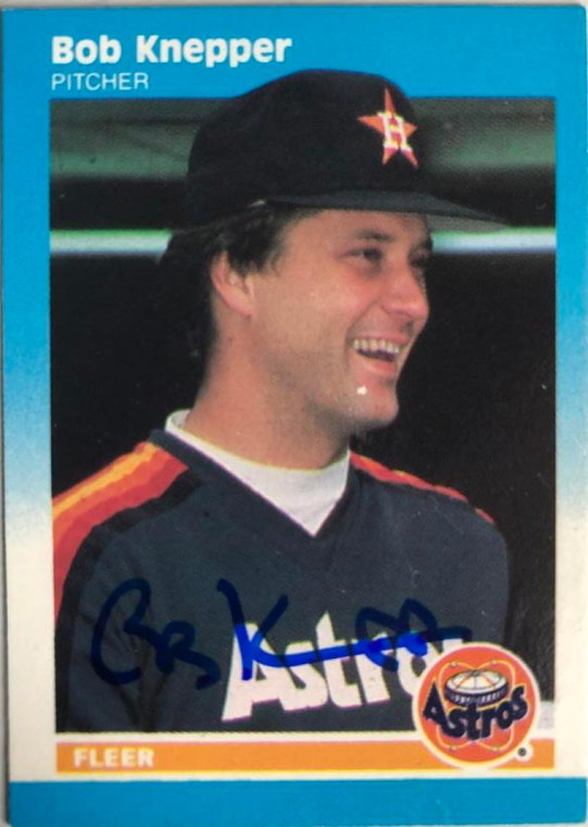 Bob Knepper Autographed 1987 Fleer Classic Miniatures #60