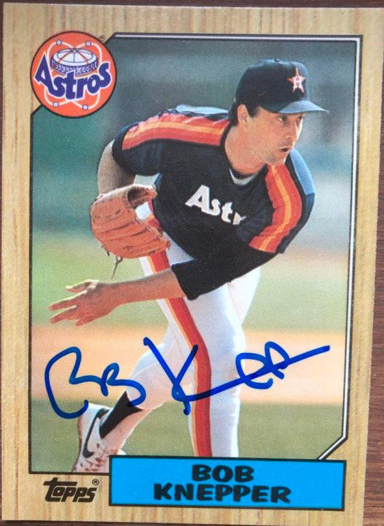 Bob Knepper Autographed 1987 Topps Tiffany #722 Houston Astros Card