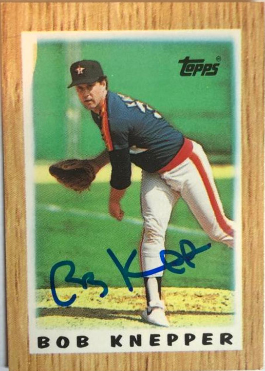 Bob Knepper Autographed 1987 Topps Major League Leaders Minis #10 Houston Astros Card