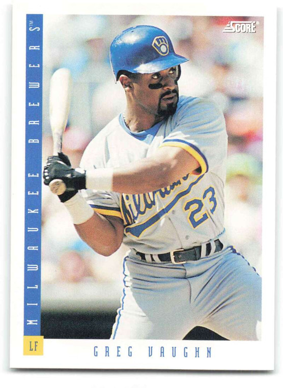 1993 Score #160 Greg Vaughn NM-MT  Milwaukee Brewers 