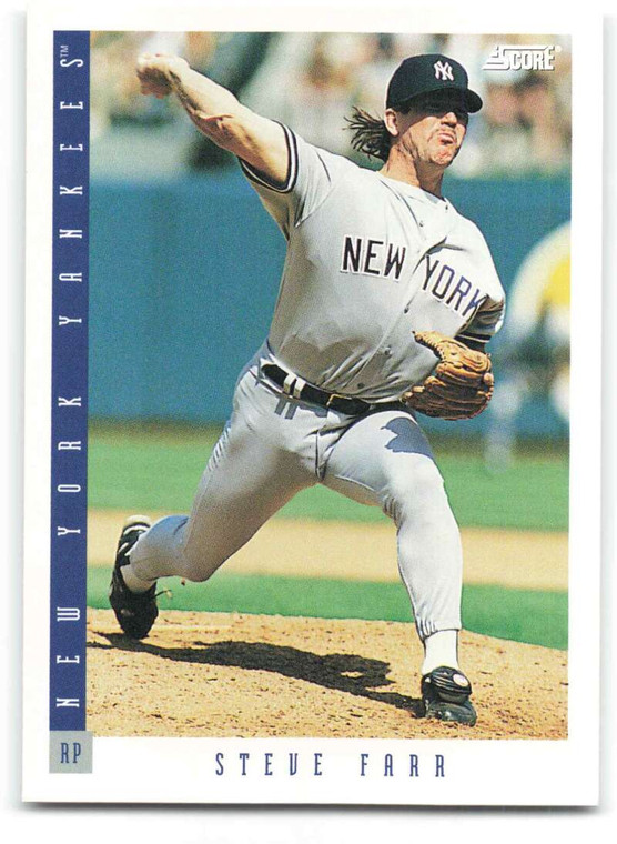 1993 Score #162 Steve Farr NM-MT  New York Yankees 