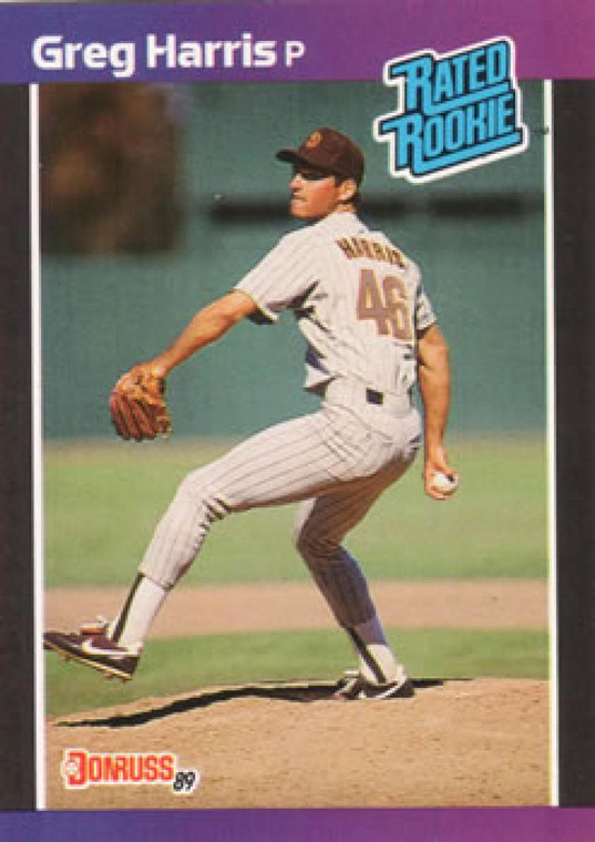 1989 Donruss #34 Greg Harris/ NM-MT RC Rookie San Diego Padres 