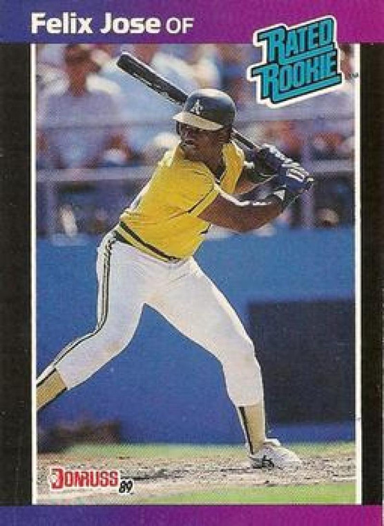 1989 Donruss #38 Felix Jose/ NM-MT RC Rookie Oakland Athletics 