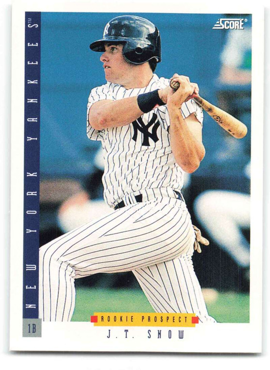 1993 Score #260 J.T. Snow NM-MT  RC Rookie New York Yankees 