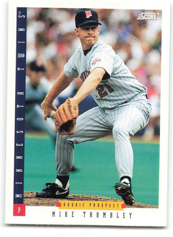 1993 Score #287 Mike Trombley NM-MT  Minnesota Twins 