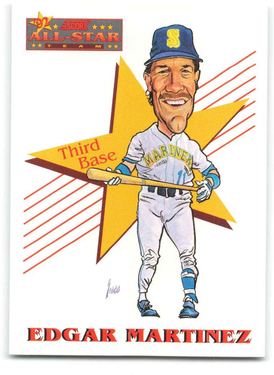 1993 Score #502 Edgar Martinez AS NM-MT  Seattle Mariners 