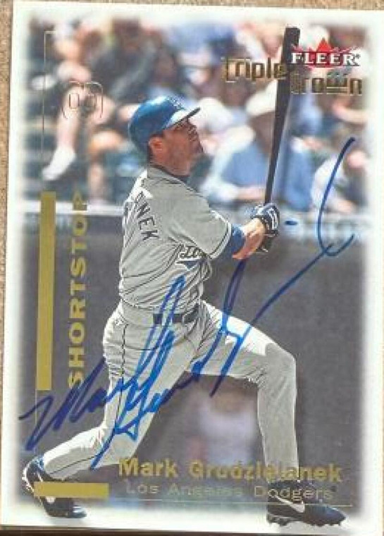 Mark Grudzielanek Autographed 2001 Fleer Triple Crown #202