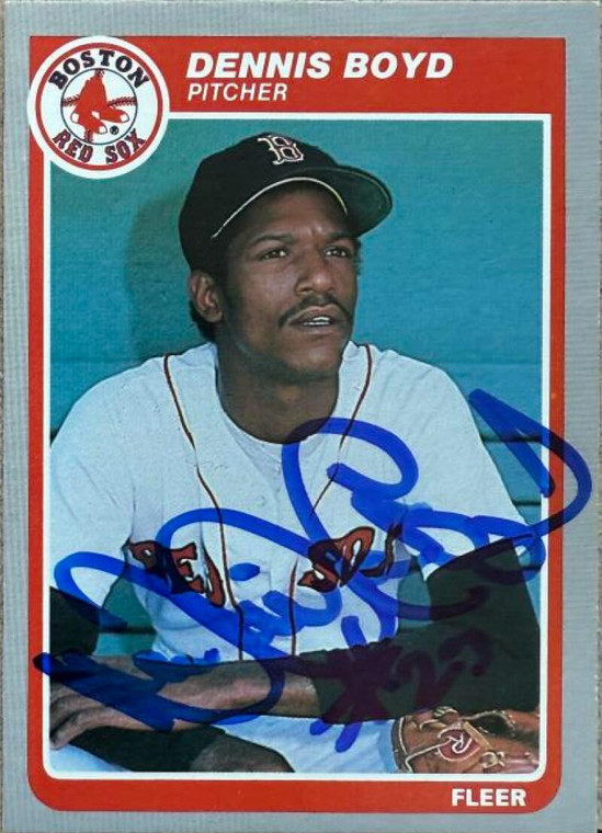 Dennis "Oil Can" Boyd Autographed 1985 Fleer #152