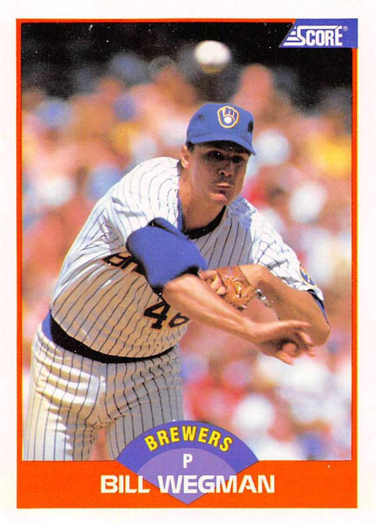 1989 Score #335 Bill Wegman VG Milwaukee Brewers 
