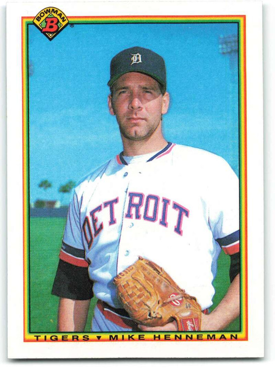 1990 Bowman #345 Mike Henneman VG Detroit Tigers 