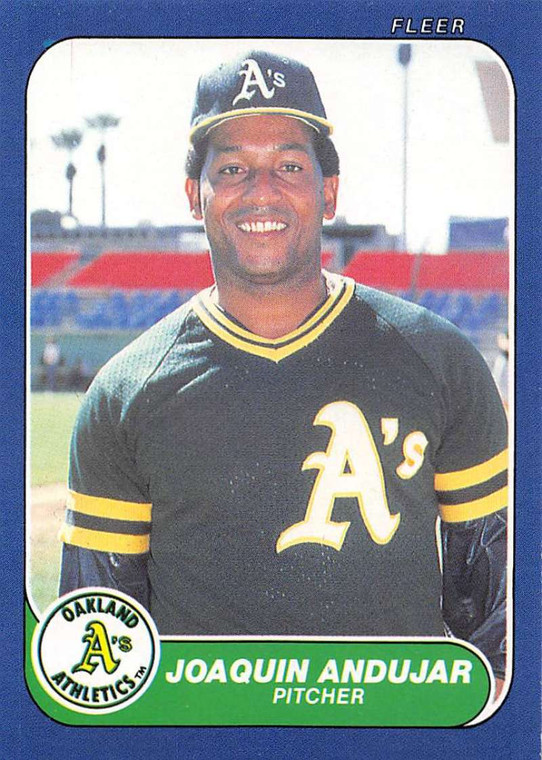 1986 Fleer Update #U-4 Joaquin Andujar VG Oakland Athletics 