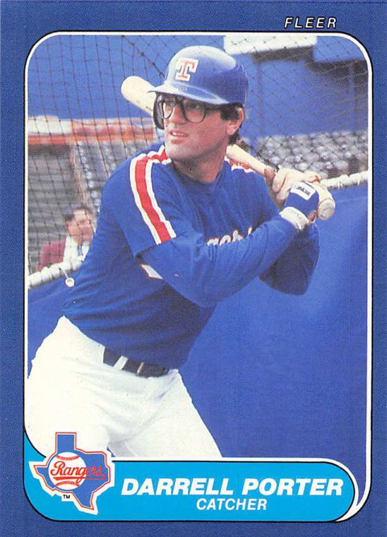 1986 Fleer Update #U-91 Darrell Porter VG Texas Rangers 