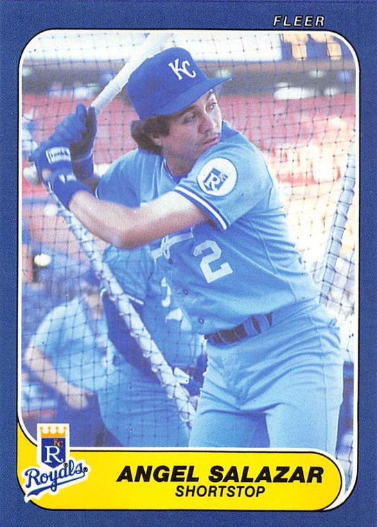 1986 Fleer Update #U-100 Angel Salazar VG Kansas City Royals 