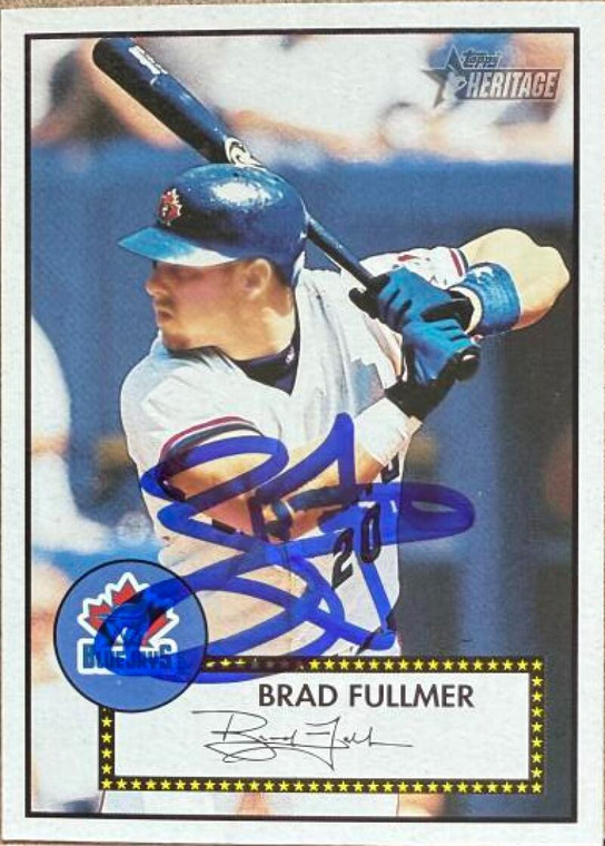 Brad Fullmer Autographed 2001 Topps Heritage #188 Black Back